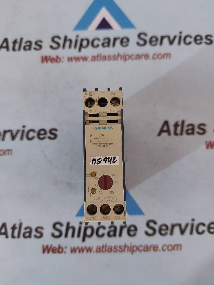 Siemens 7PU4020-2AN20 Solid-State Time Relay